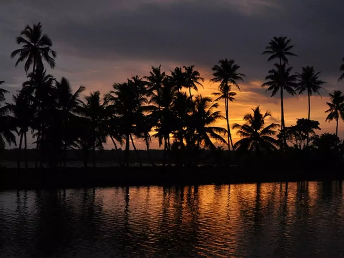Alappuzha in night in Kerala