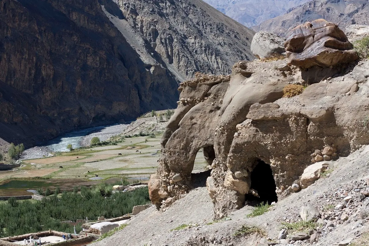 Ancient Tabo Caves in Pin Valley National Park