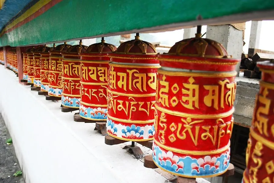 Prayer Wheel Courtyard at Rumtek Monastery.webp