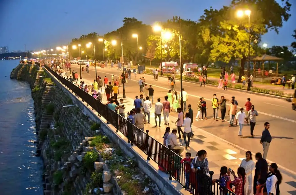 Tank Bund in Hyderabad at Night.webp